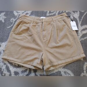 Serra By joie rucker Tan High-Rise Pleated Khaki Shorts